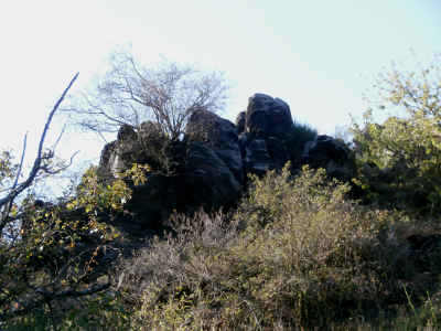 Blick auf den sogenannten Schlangenfelsen